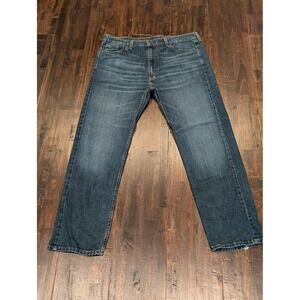 Levis 505 Jeans Mens 40x31 Dark Blue Straight Leg Denim Zip Fly Regular Fit